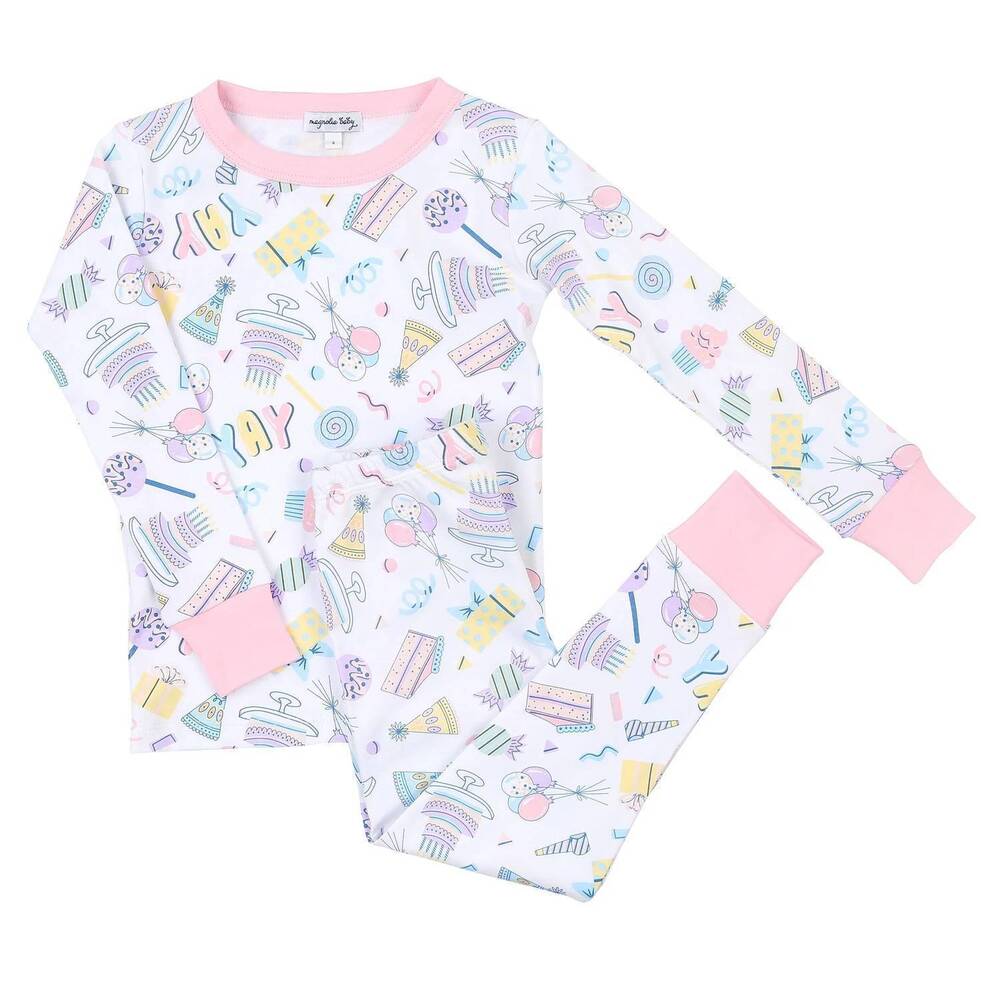 NEW MAGNOLIA BABY kids' birthday pajamas in pink